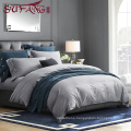 High Quality Hotel Bedding Linen Supplier 100% Cotton60s Plain gray Bed Sheets Set